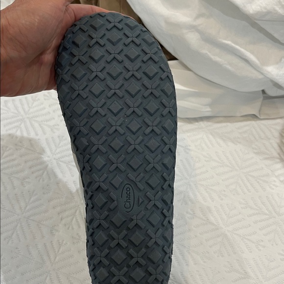 Chaco High-Top Sneakers in Cream and Gray with Yellow Accents - Picture 2 of 2